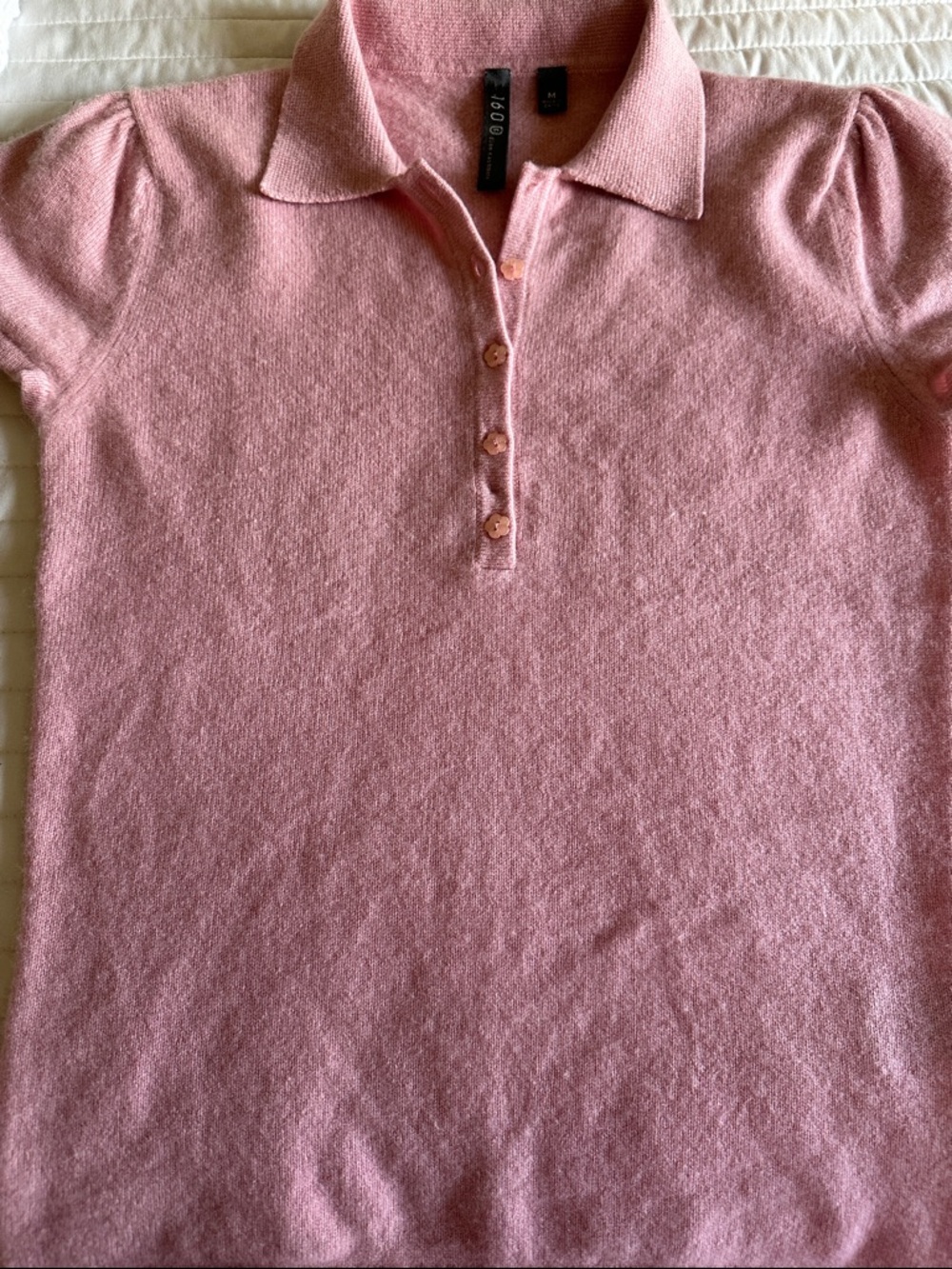 Pink Polo Knit Top